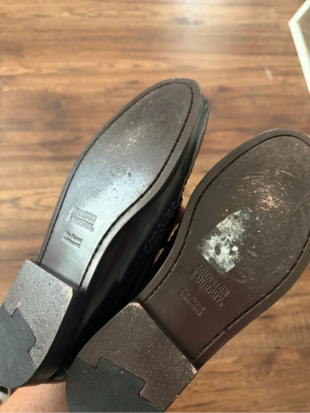 Classic Black Leather Men’s Penny Loafers Johnston and Murphy